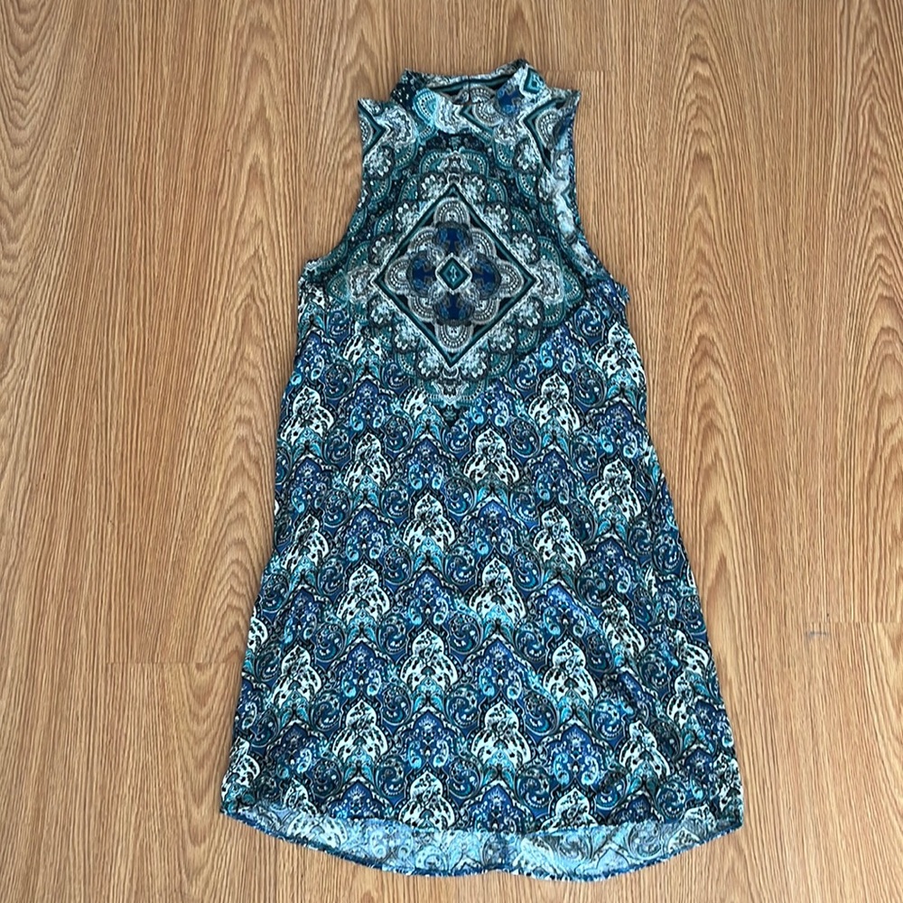 American eagle paisley mini dress high neck small